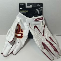 Nike Superbad 6.0 USC Trojans PE Padded Football Gloves Men’s Size 3XLFN5517-135