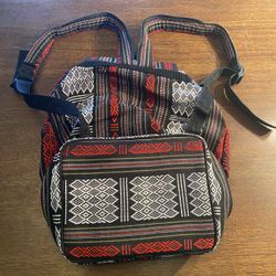BACKPACK, HIPPIE GEAR MEXICAN MADE , MOCHILA AUTHENTIC Bobo Native PINZON Red Black White Yellow 