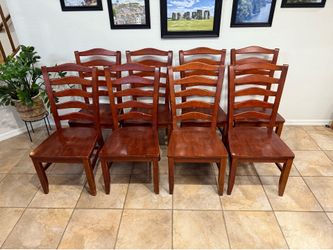 Solid wood chair set (8)