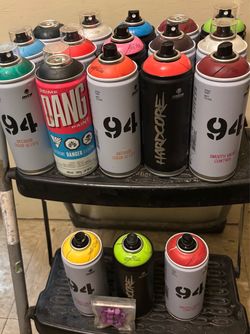Montana hardcore and Dang spray cans