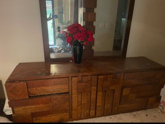 1970s Lane Furniture "Staccato" mirror and dresser
