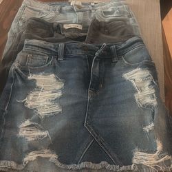Denim skirts  3 skirts (xs, s)
