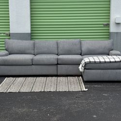 Kevin Charles Oversized Gray Sectional Sofa with Chaise – FREE Delivery