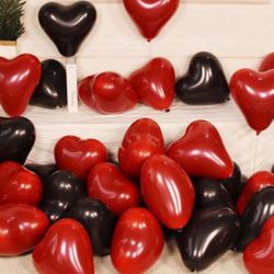 1set/20pcs Two-Tone Heart Decoration Balloons Valentine's Day Valentines