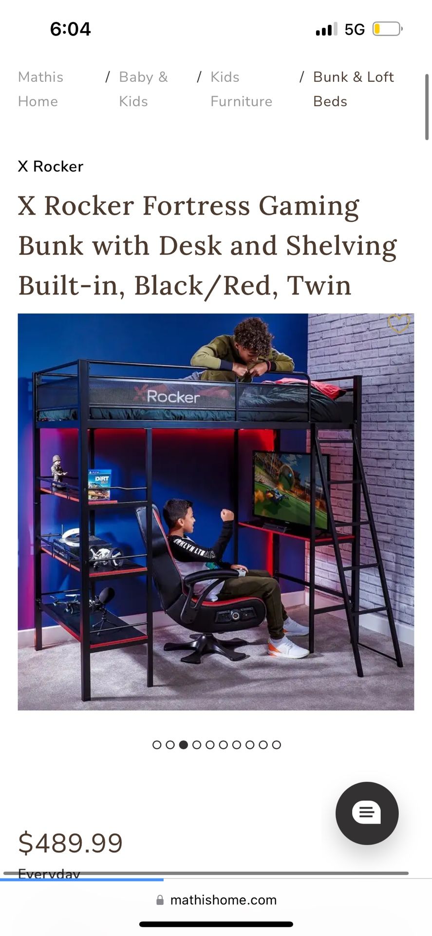 X Rocker Gaming Bed