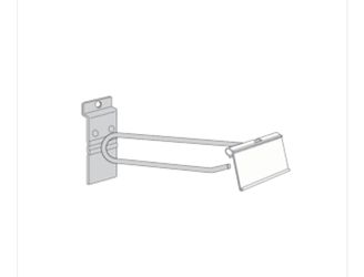 4 inch Chrome Peg Hook for Slatwall 4" X .187 100 Pack
