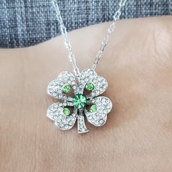 Swarovski Crystal Clover Shape Necklace 