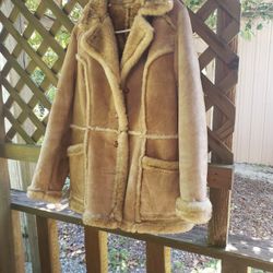 GinoLeathers Made USA Sz 14 With Sheepskin Lining
