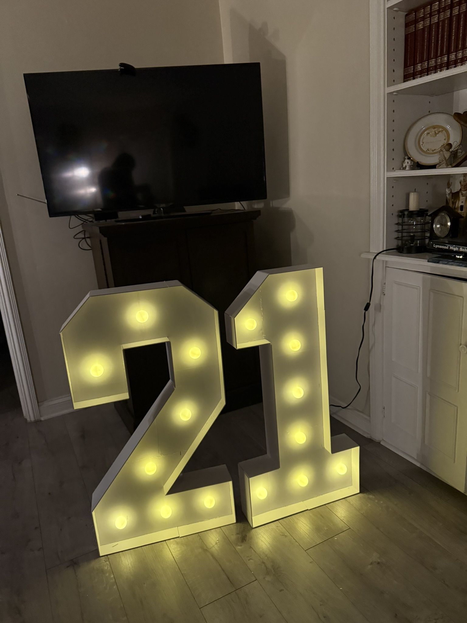 Number Stand with Lights