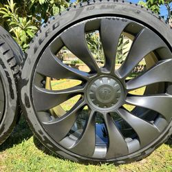 Tesla Model Y Performance, Überturbine wheels, 21 inch Tesla rims, Model Y wheels, OEM Tesla parts, Tesla wheels set