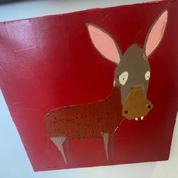 Humorous Donkey Painting 