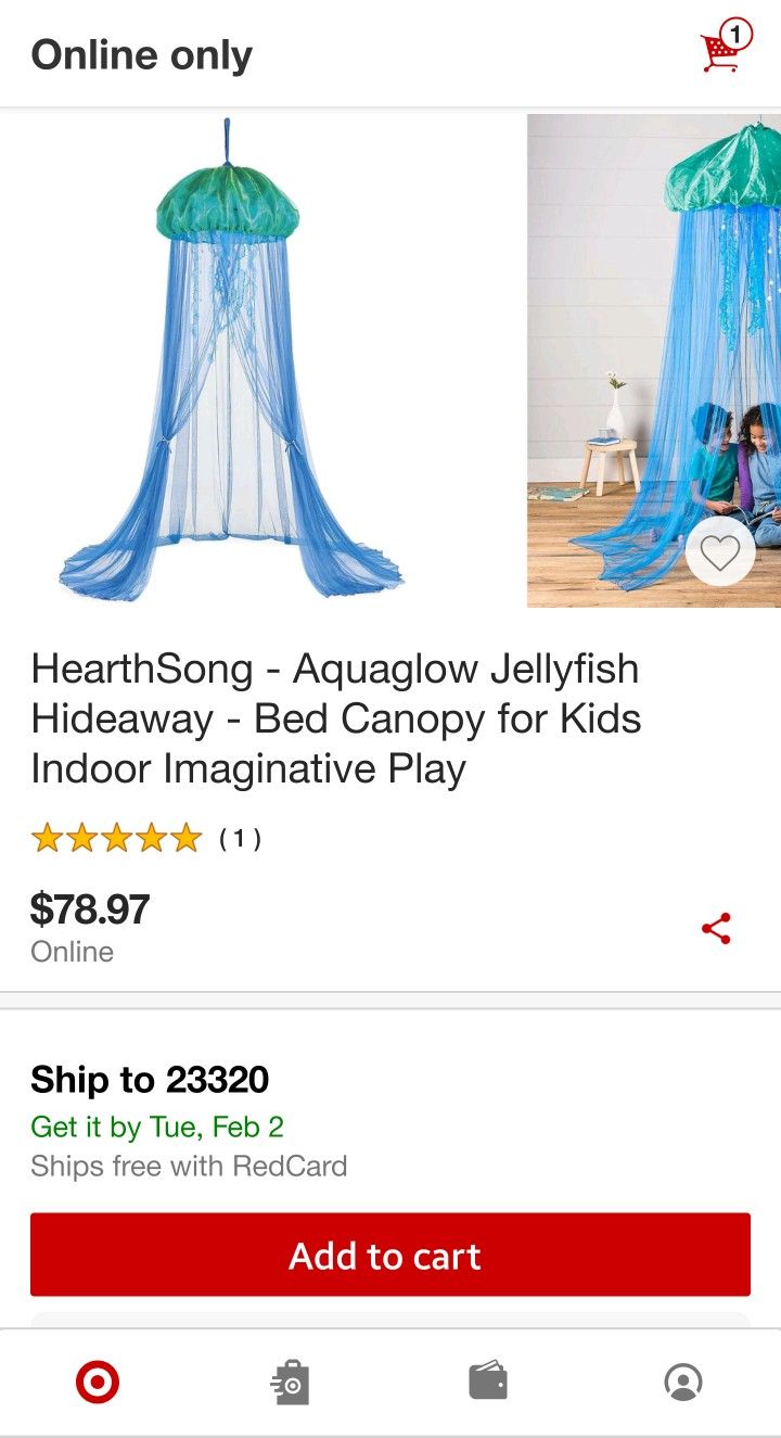 Aquaglow Jellyfish Hideaway Bed Canopy