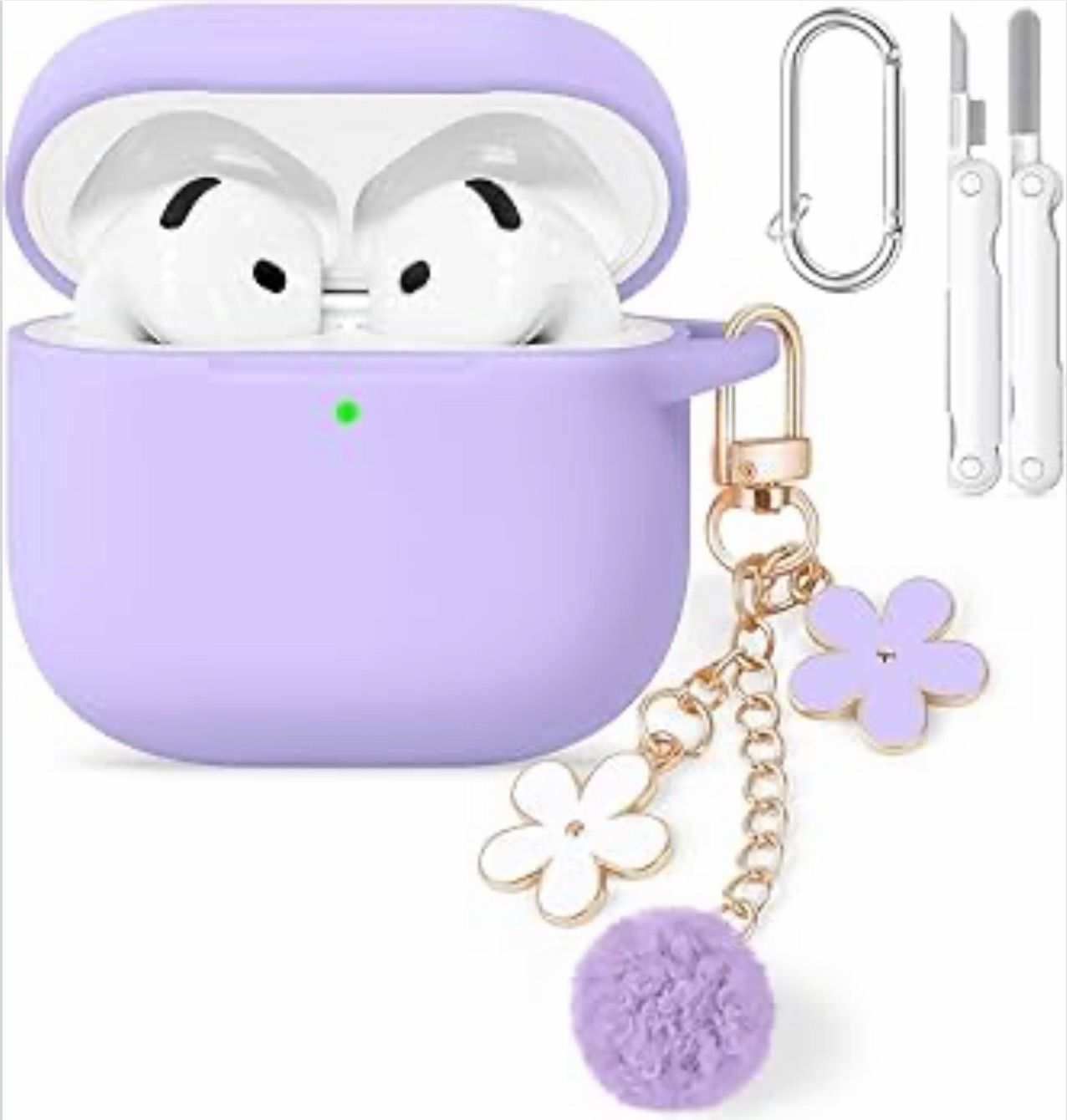 AirPods 4 charging case cover, soft silicone protective shell