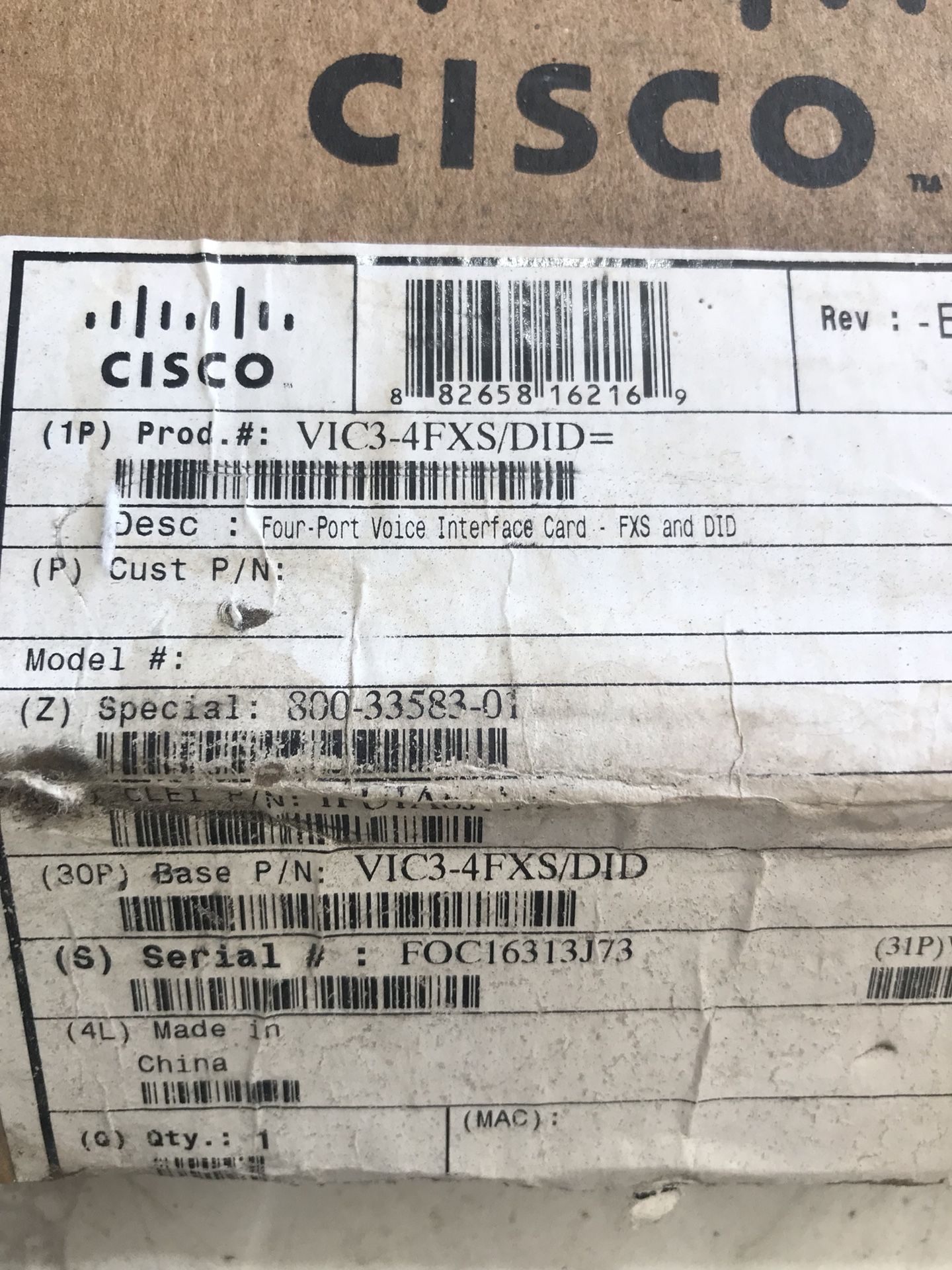 Cisco Computer part