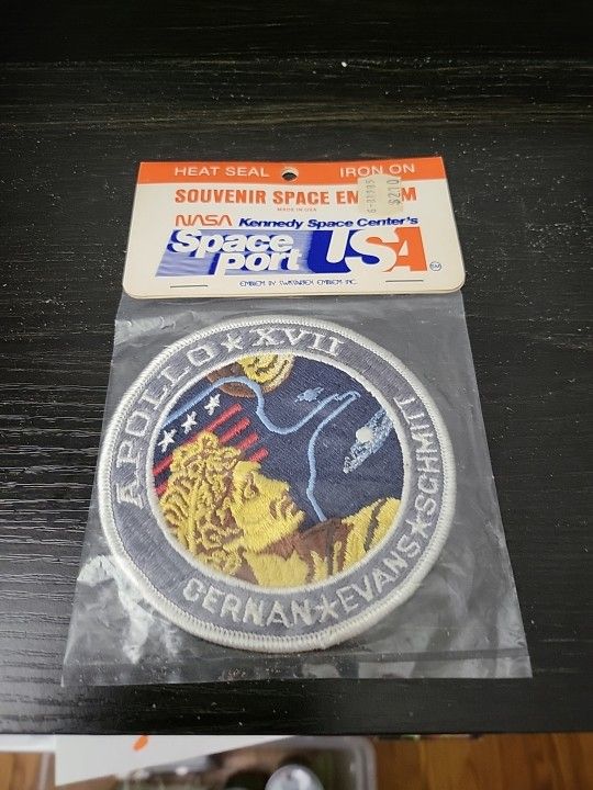 Vintage Apollo 17 XVII AB Emblem Iron On Patch New Unopened Package