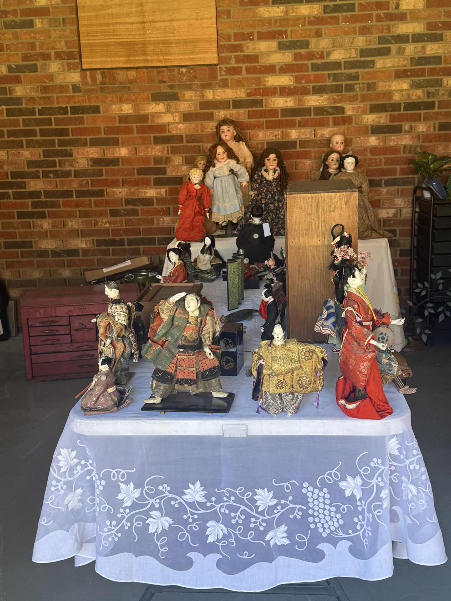 Collection Of Vintage Japanese Dolls, Porcelain German And More
