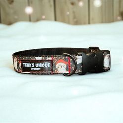 Handmade Christmas Ghost Dog Collar 