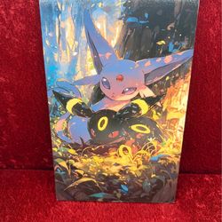 Pokemon two Eevee evolutions in a forest setting foam print