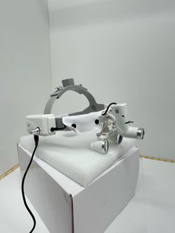 EustomA 5W LED Head Light Spotlight Headband Binocular Loupes Optic Glass