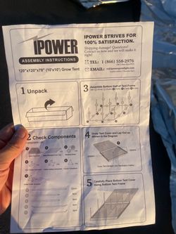 10'x10' iPower Grow Tent (120"x120"x78")