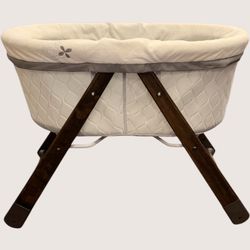 Ingenuity Cream Fold Away Wooden Bassinet