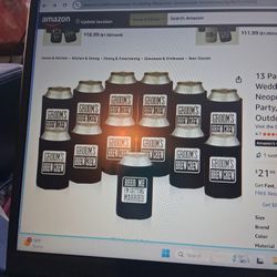 Brew Crew Can Coolers For Groom/groomsmen, NEW