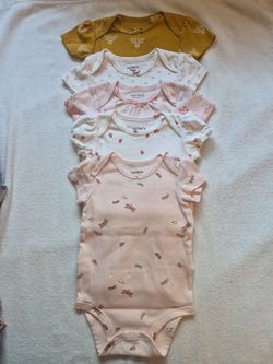 Carter's Baby Girl Bodysuits, 5 Available,  Size 6 mo, Carter's