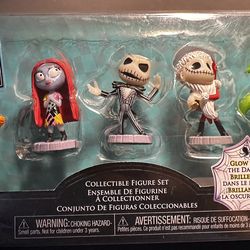 Just Play Disney Nightmare Before Christmas Glow in the Dark Figure Set 3" 2024