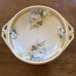 Choice of 1 or Both Antique German Serving Bowls that are Hand Painted