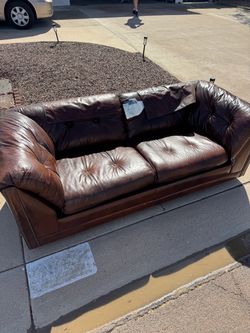 FREE LEATHER COUCH - First come first serve