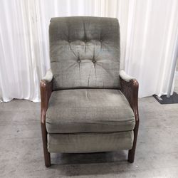 Lane Green Fabric Recliner Chair with Cane Sides