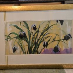 "Tulips noires" (Black Tulips) Contemporary Wall Art (Like New)