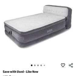Inflatable Queen Air Mattress With Headboard 