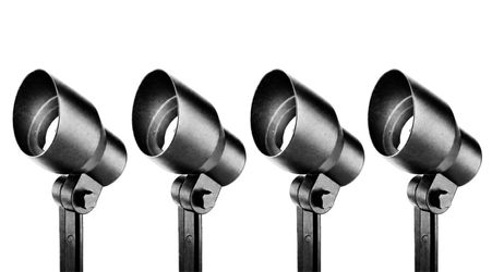 Malibu 4-Light Low Voltage Cast Metal Landscape Lighting Kit