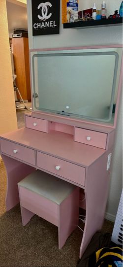 Pink LED light  vanity