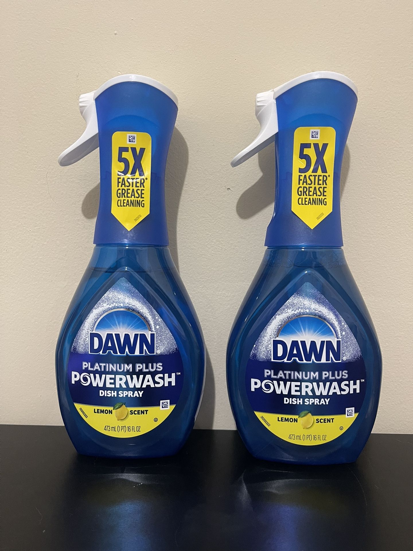 2Pack Dawn Platinum Powerwash Dish Spray, Dish Soap, Lemon Starter Kit, 16 fl oz