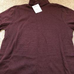 Men’s large burgundy turtleneck. NEW