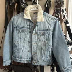 Old Navy Jean Sherpa Jean Jacket