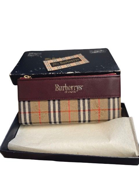 Vintage Burberrys Toiletry Pouch Vanity Bag