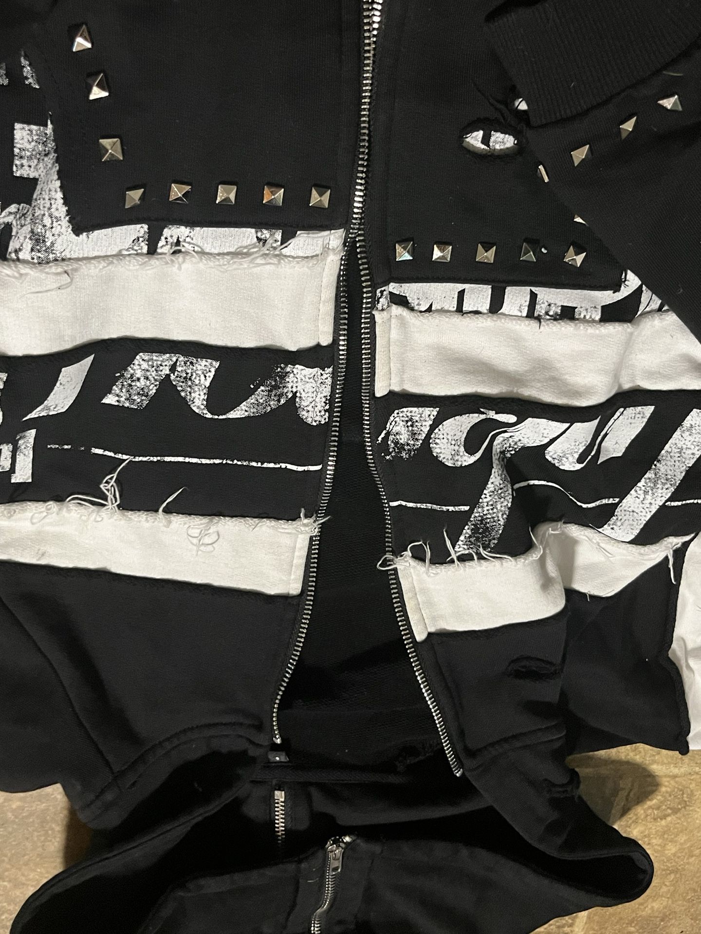 black Cropped Hoodie