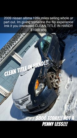 Nissan Altima Parts Or Full