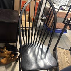 Free - 3 Black Wood Chairs