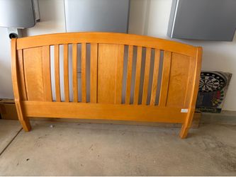 Solid wood full size bed