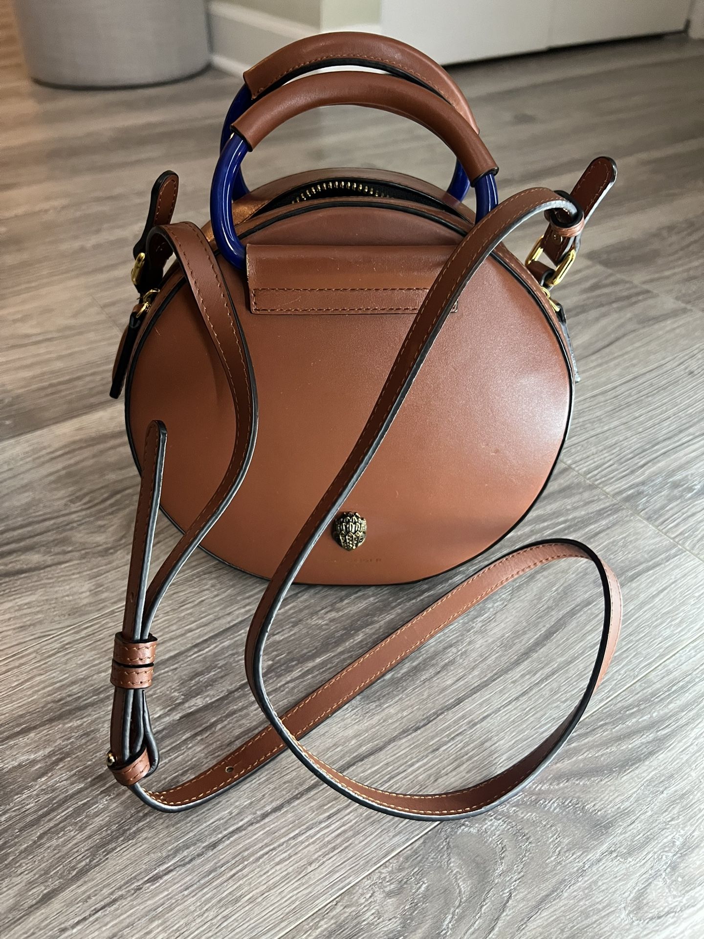 Kurt Geiger Crossbody Purse Brown Leather