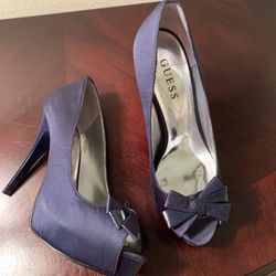 Navy Blue Open Toe Shoes