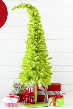 New 5 Foot Bright Whimsical Grinch Tree