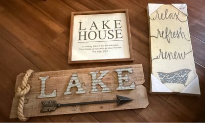 Wall Art Lake, lake house and bath
