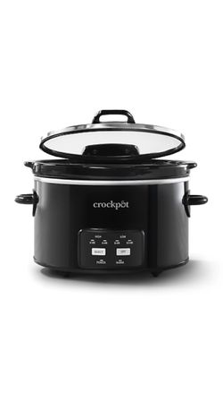 Crock-pot Black Hinged Lid Programmable Slow Cooker - 4.5 qt