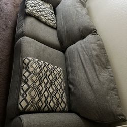 Grey Sofa With Cushions 