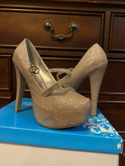 Champagne high heels